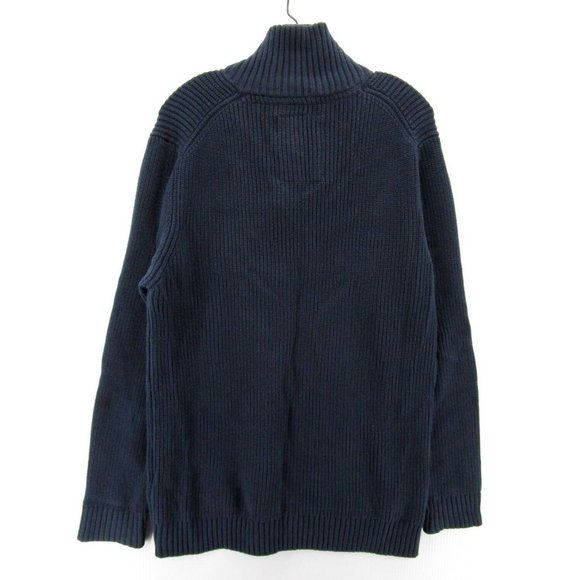 McNeal Sweater Large Pullover Turtleneck Toggle Patch Thick Cotton - Picture 6 of 10